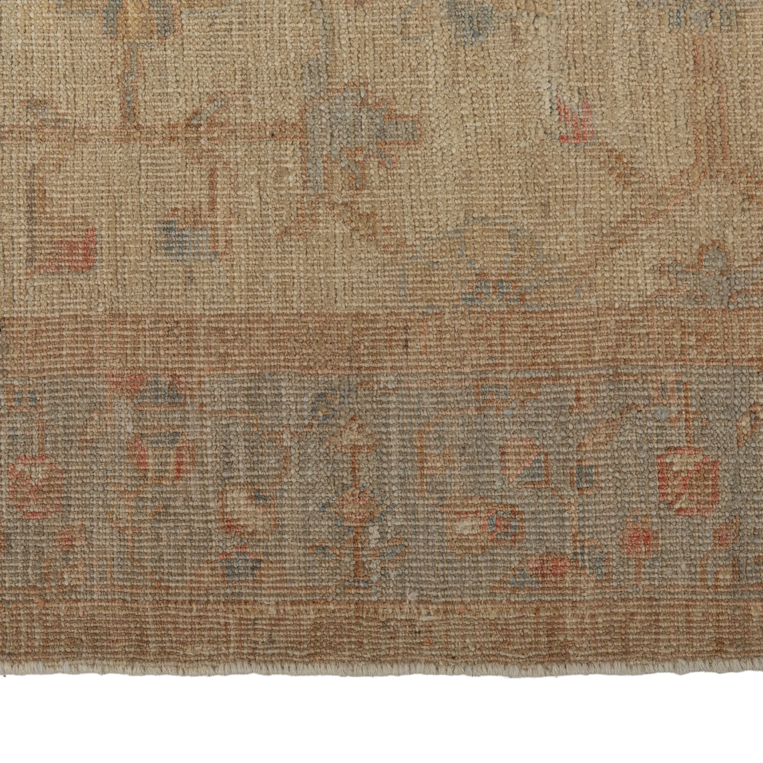 Brown Zameen Transitional Wool Runner - 2'11" x 10"