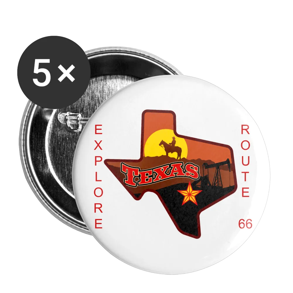 Buttons large 2.2'' (5-pack) Route 66 Memorabilia