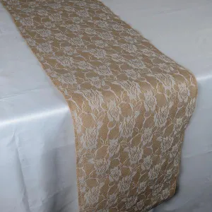 Calla Lili - 14 x 108 inch Burlap Table Runner