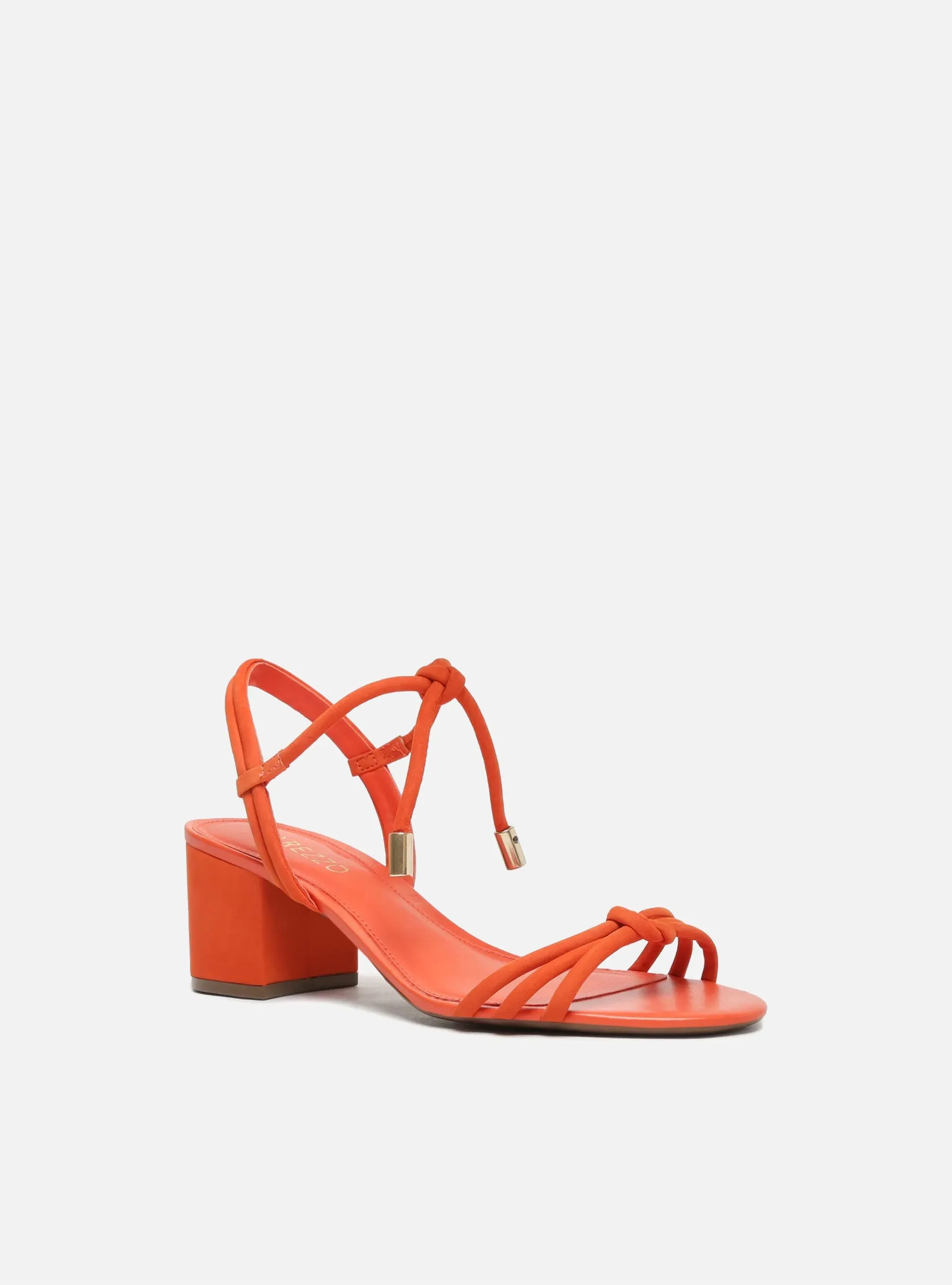 Camila Mid Block Sandal | Orange