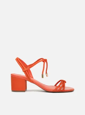 Camila Mid Block Sandal | Orange