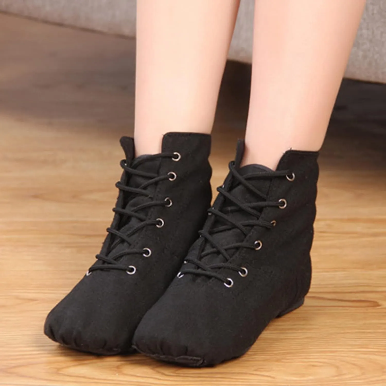 Canvas Jazz Dancing Sneakers Ballet Dance Boots for Girls Boys Black Jazz Shoes Girls Ballet Pointe Shoes for Girls