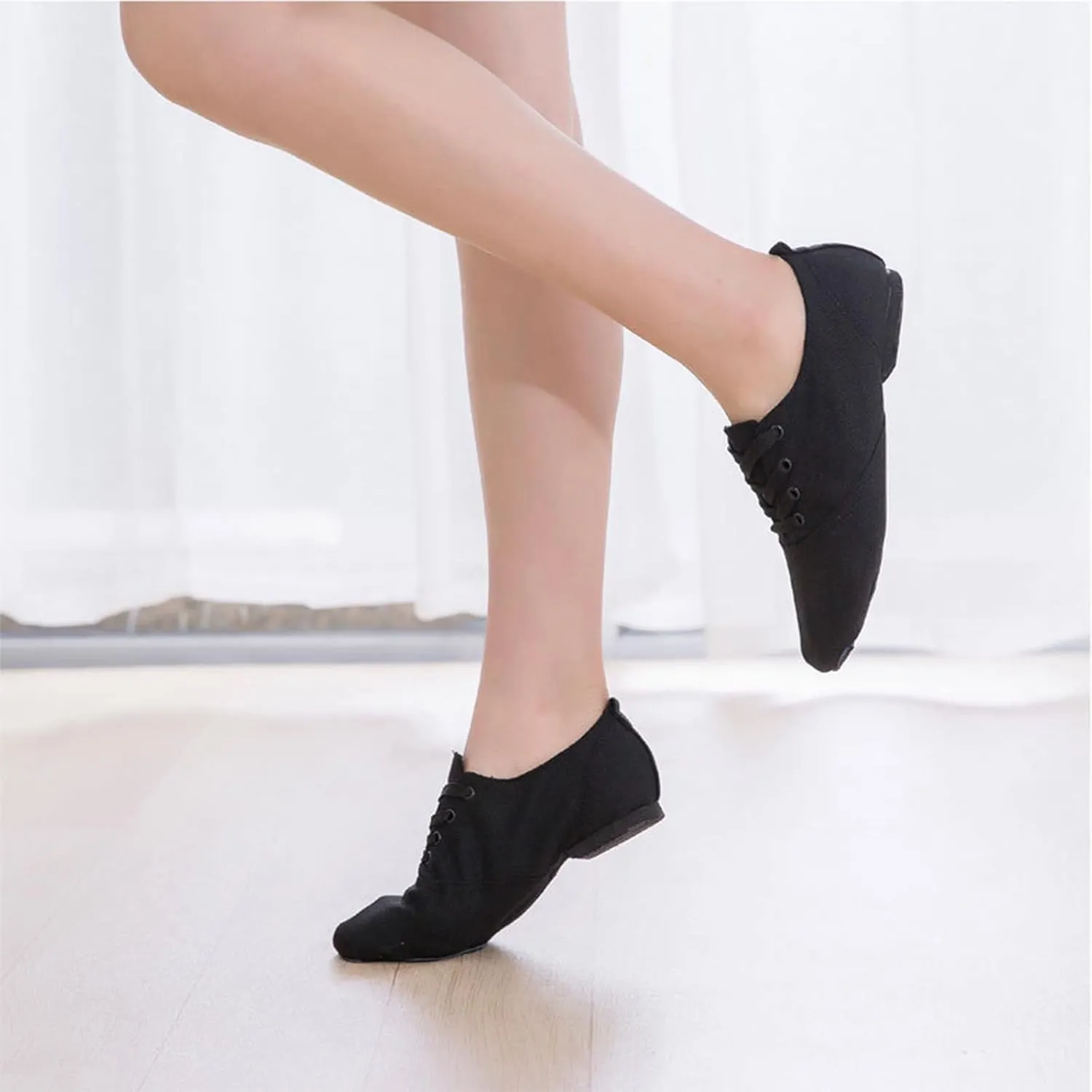 Canvas Jazz Dancing Sneakers Ballet Dance Boots for Girls Boys Black Jazz Shoes Girls Ballet Pointe Shoes for Girls
