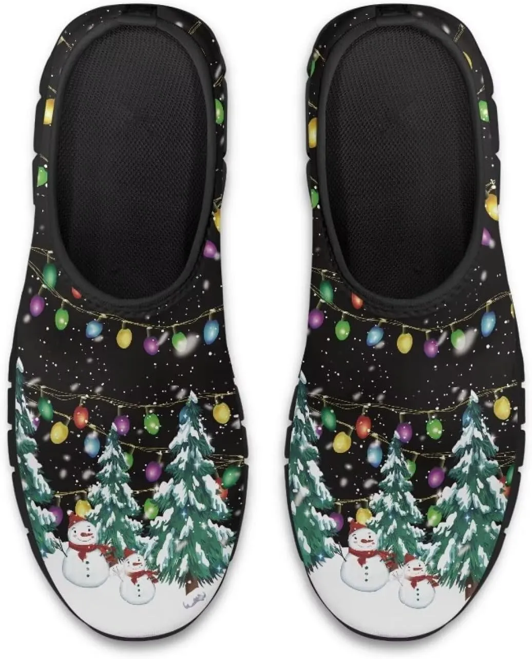 Christmas Sneakers for Women Casual Comfortable Lightweight Low-Top Slip-On Sneakers Breathable Outdoor Sport Walking Shoes for Teen Girls US 5.5-11.5