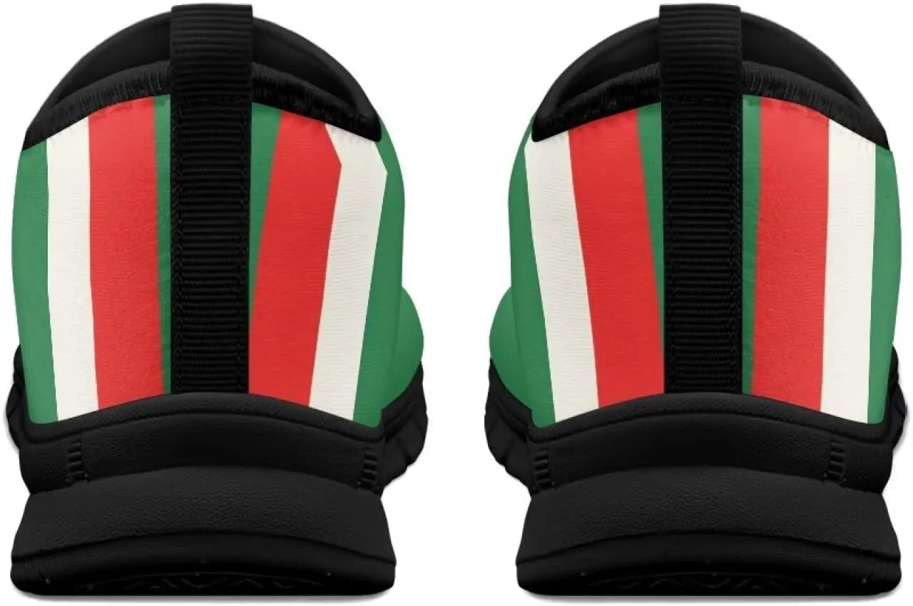 Christmas Sneakers for Women Soft Slip On Low Top Sneakers Casual Non-Slip Lightweight Athletic Walking Shoes for Teen Girls US 5.5-11.5