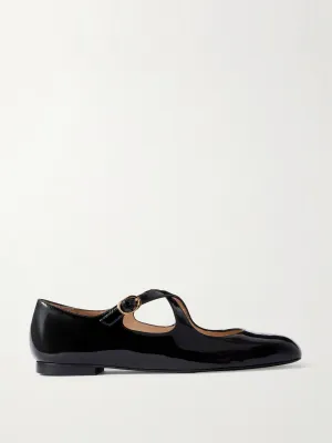 Clem patent-leather Mary-Jane ballet flats