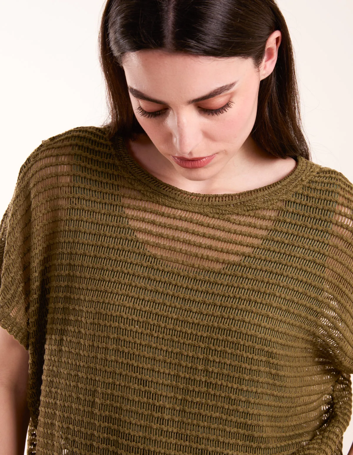 Crochet Batwing Oversized Top