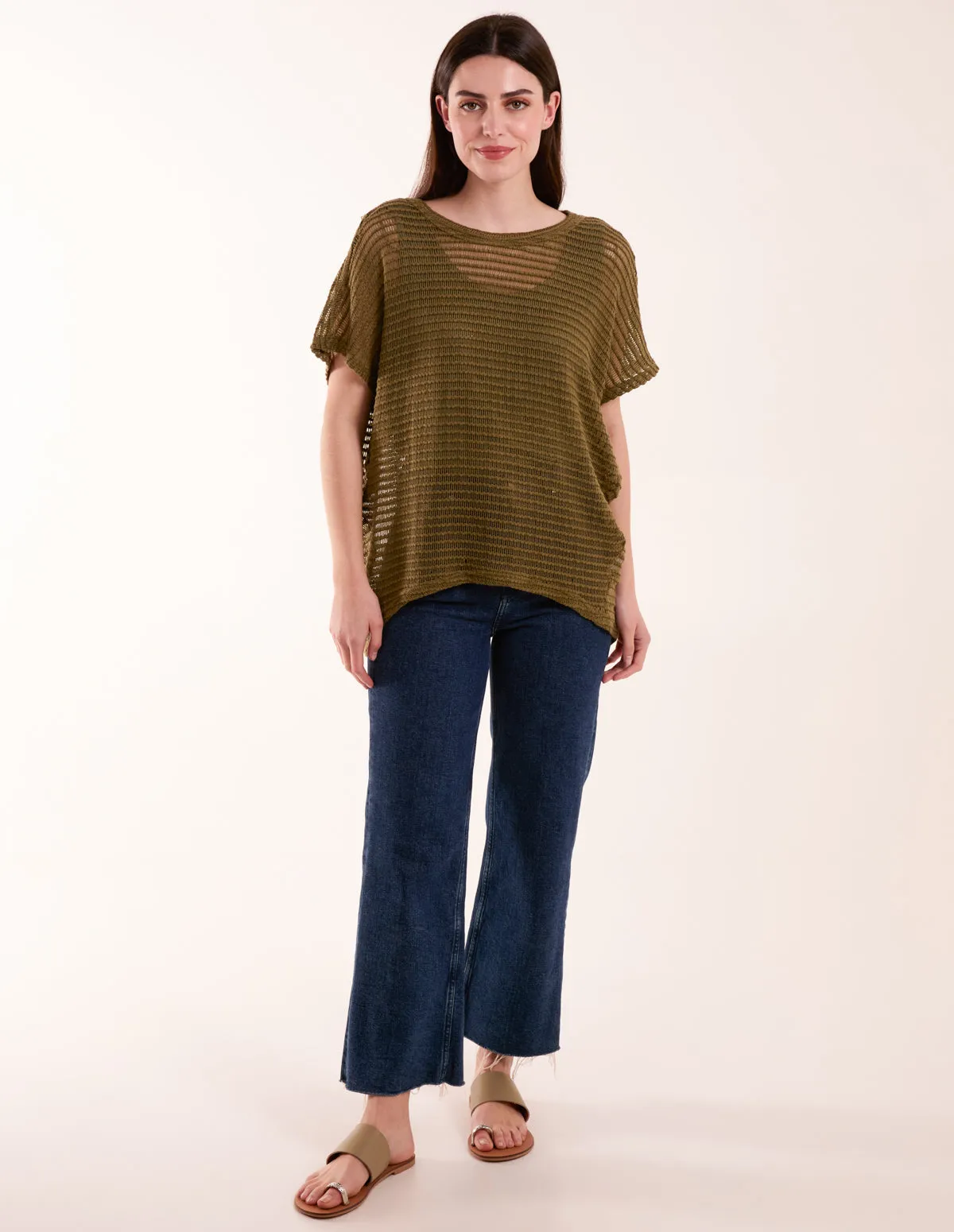 Crochet Batwing Oversized Top