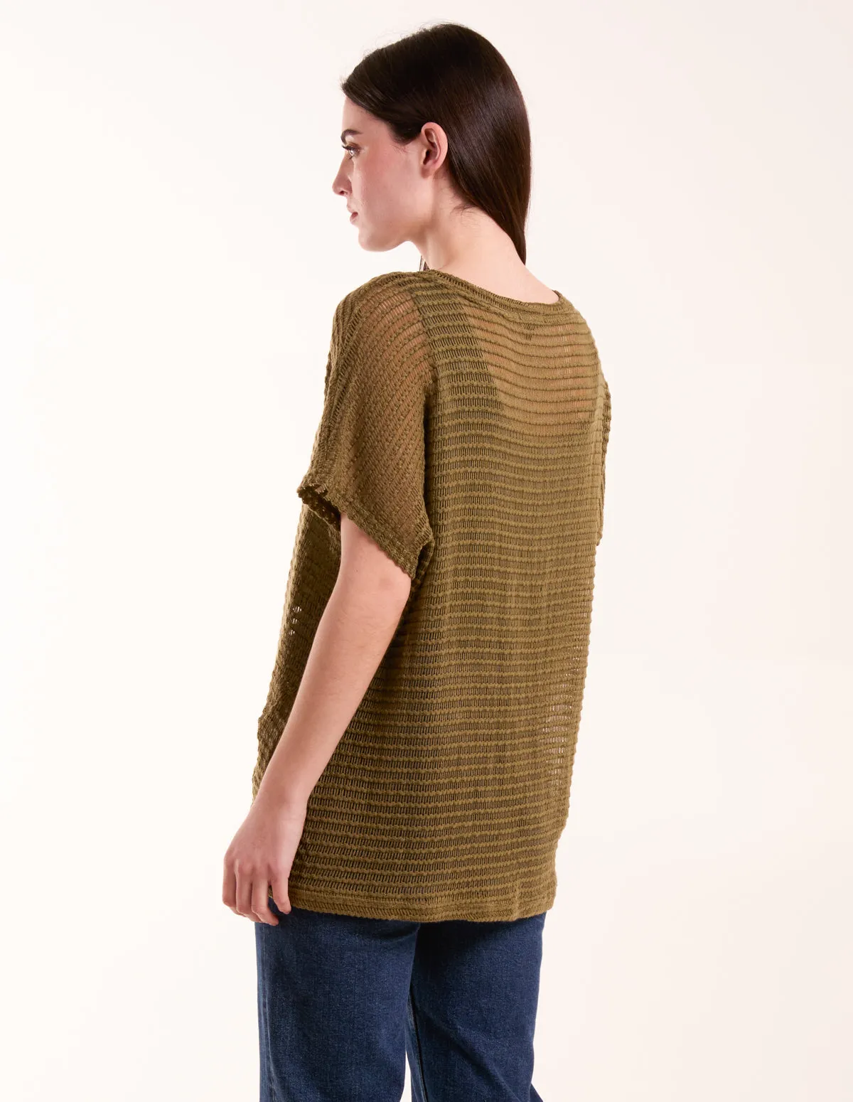 Crochet Batwing Oversized Top