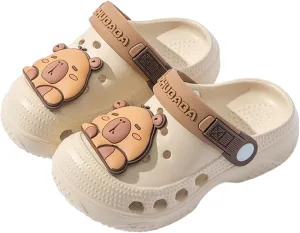 Cute Capybara Slippers for Kids,Girls Boys Clogs Garden Shoes,Toddler Slides Sandals,Water Shower Beach Shoes Indoor Outdoor