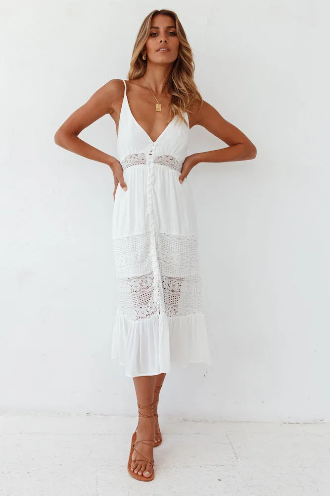 Dove And Olive Midi Dress White