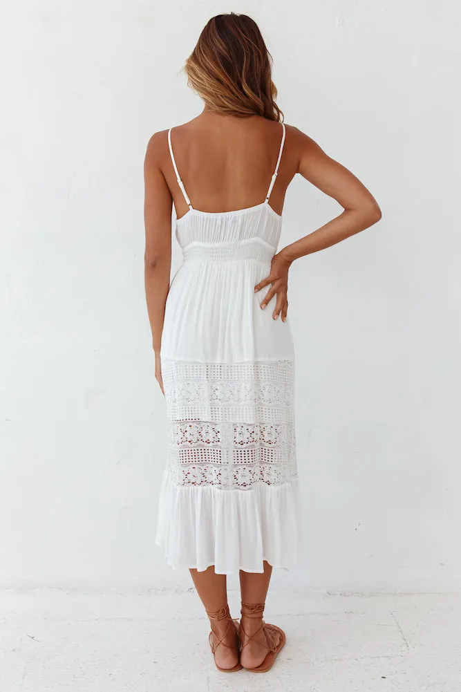 Dove And Olive Midi Dress White