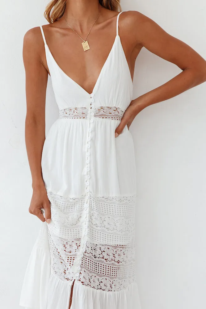 Dove And Olive Midi Dress White