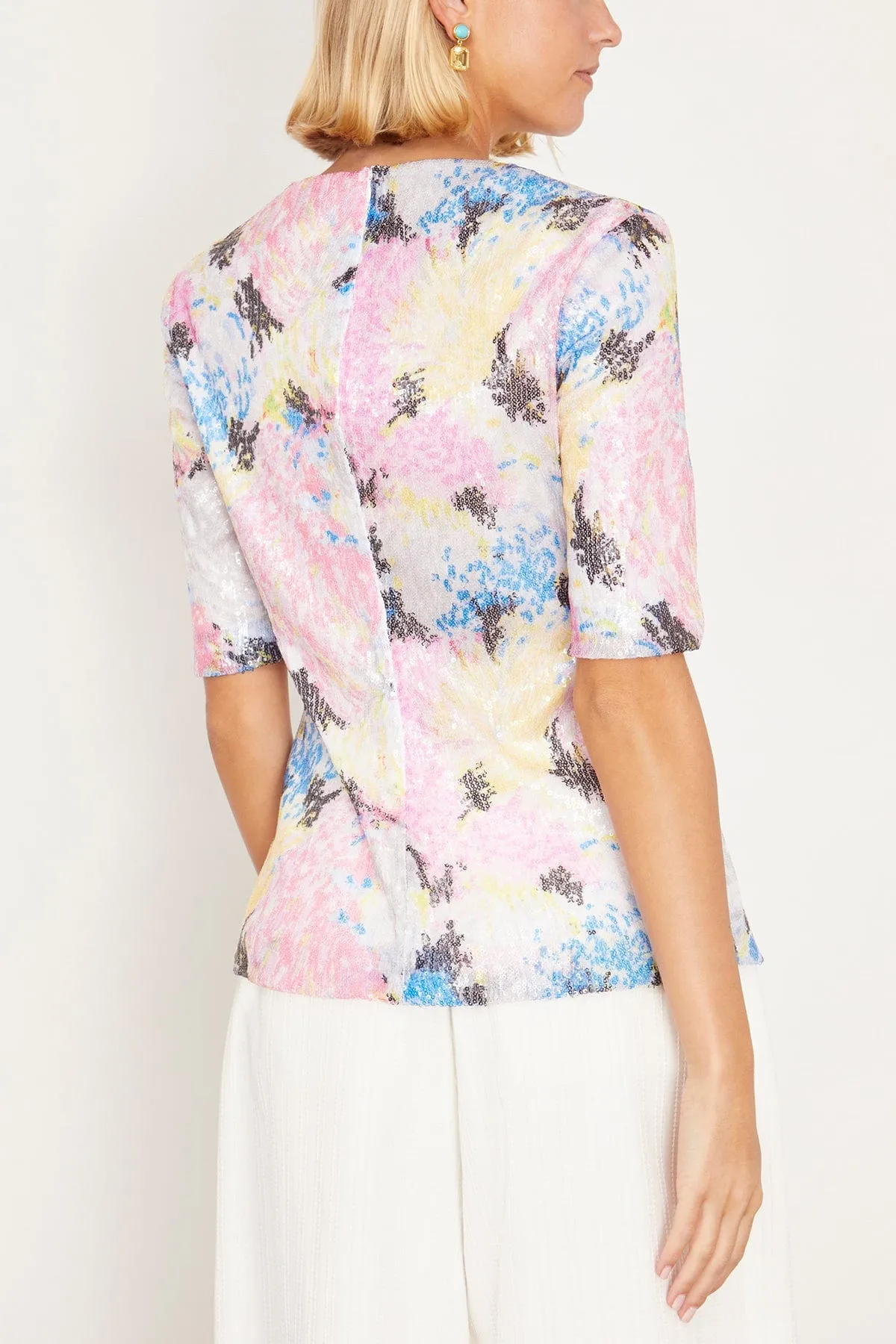 Fitted T-Shirt Top in Multi