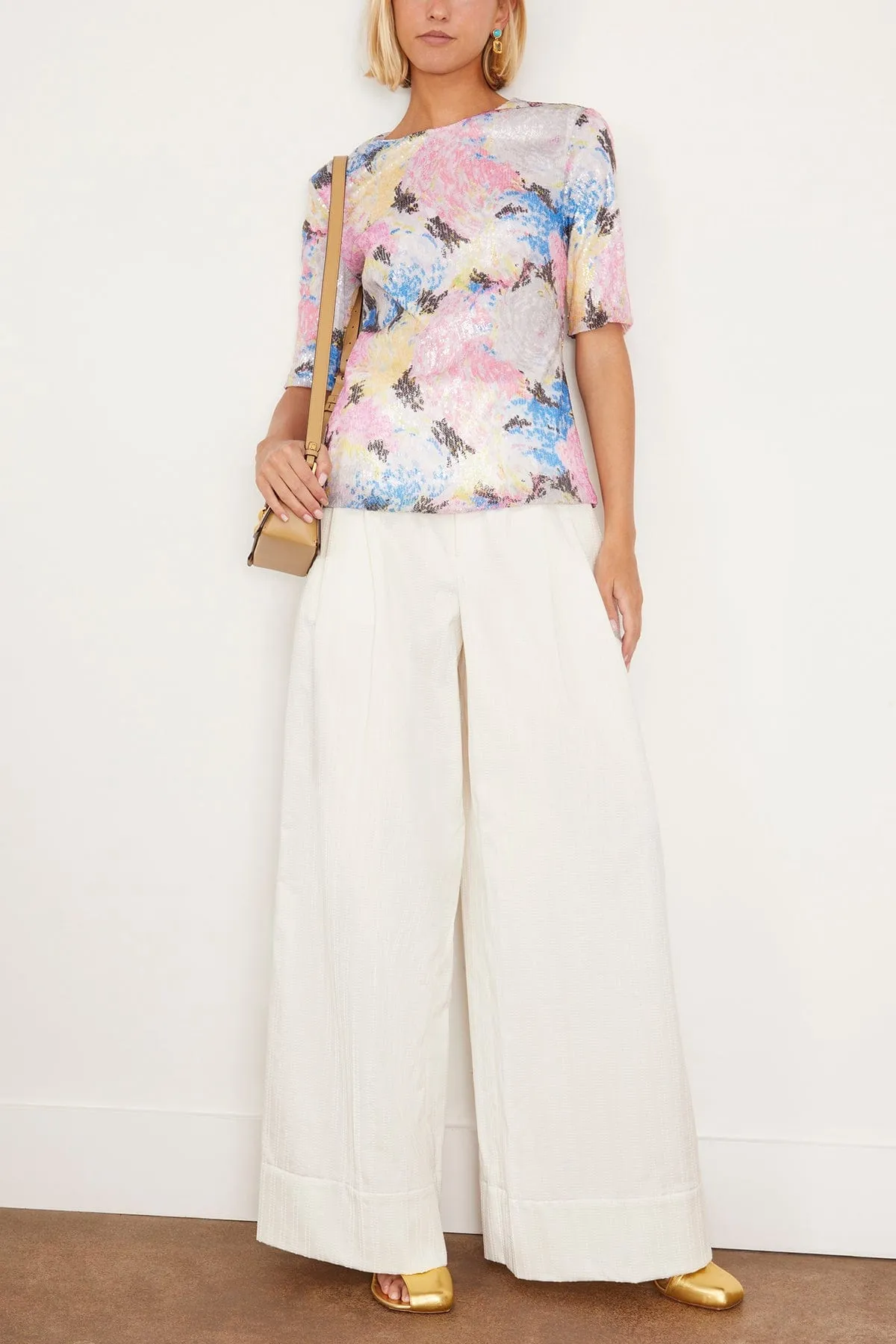 Fitted T-Shirt Top in Multi
