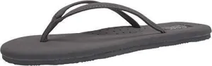 Flojos Fiesta 2.0 Charcoal Vintage Slip On Slide Thong Flat Flip Flops Sandals