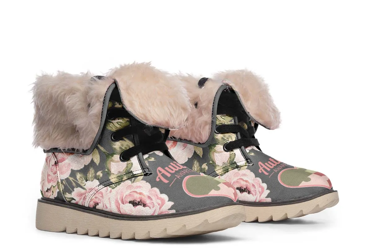 Floral Autism Awareness Polar Vibe Boots