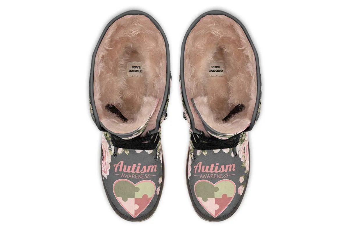 Floral Autism Awareness Polar Vibe Boots