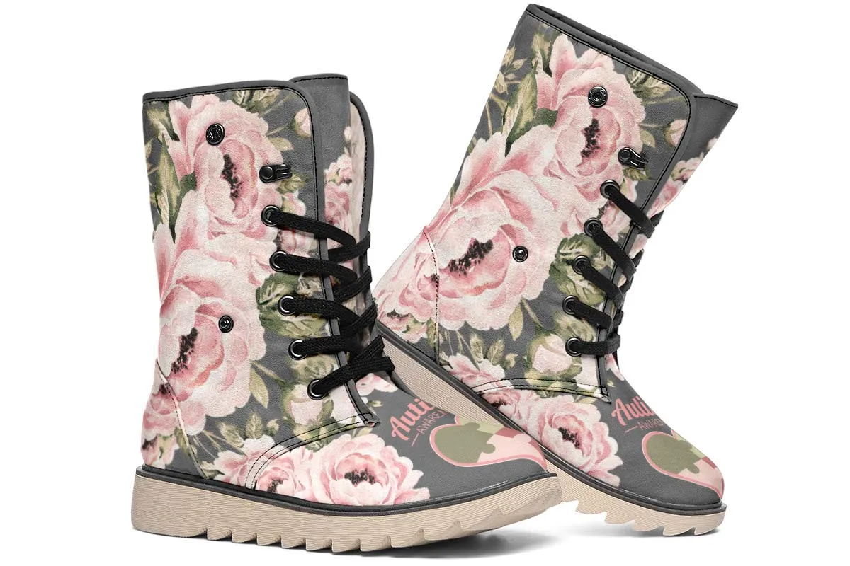Floral Autism Awareness Polar Vibe Boots