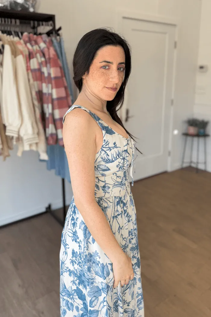 Floral Corset Waist Dress
