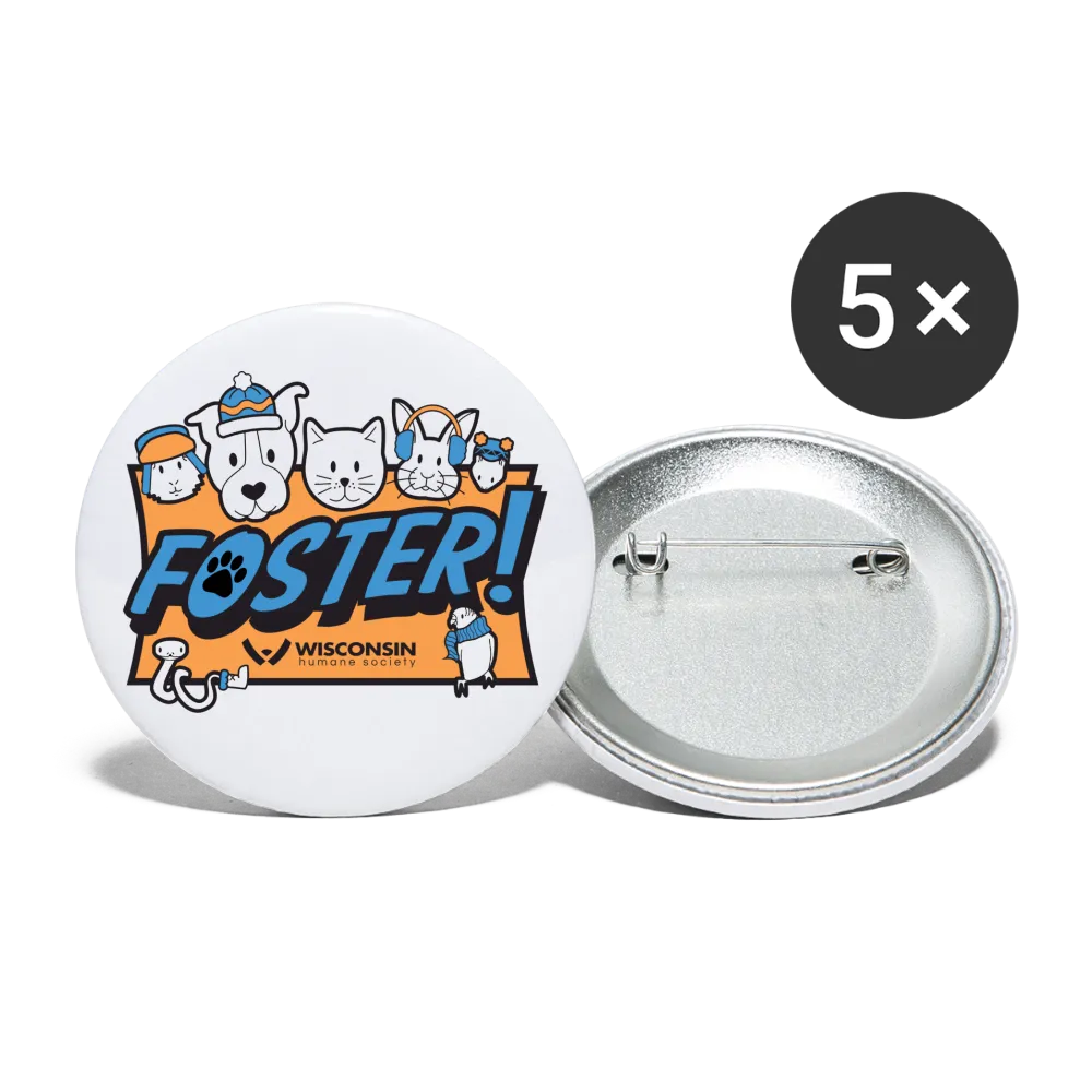 Foster Winter Logo Buttons large 2.2'' (5-pack)
