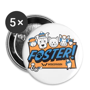 Foster Winter Logo Buttons large 2.2'' (5-pack)