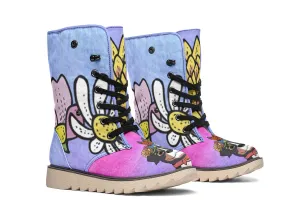 Fun Floral Bernese Mountain Polar Vibe Boots