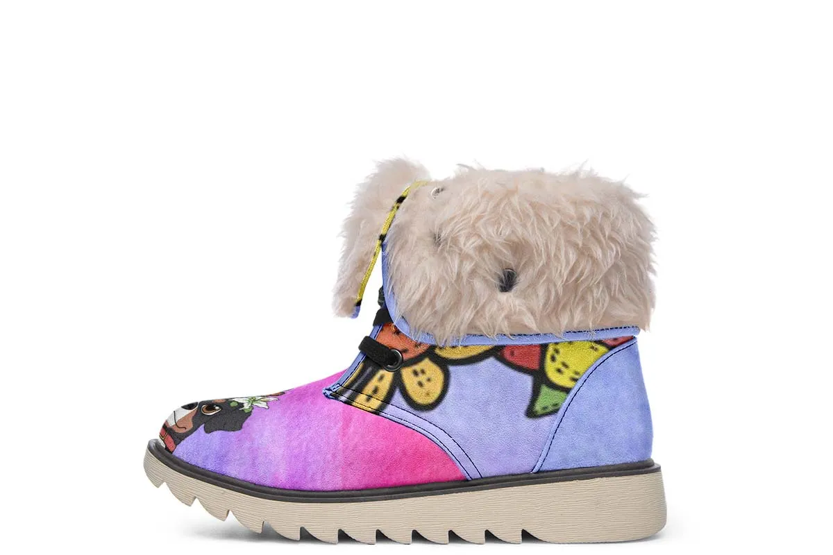 Fun Floral Bernese Mountain Polar Vibe Boots