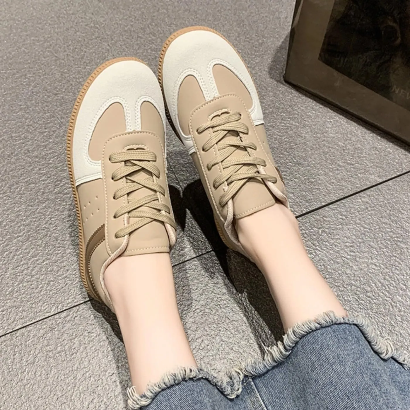 German Training Shoes for Women & Girls Retro Anti-Slip Sneakers Lightweight Tennis Shoes