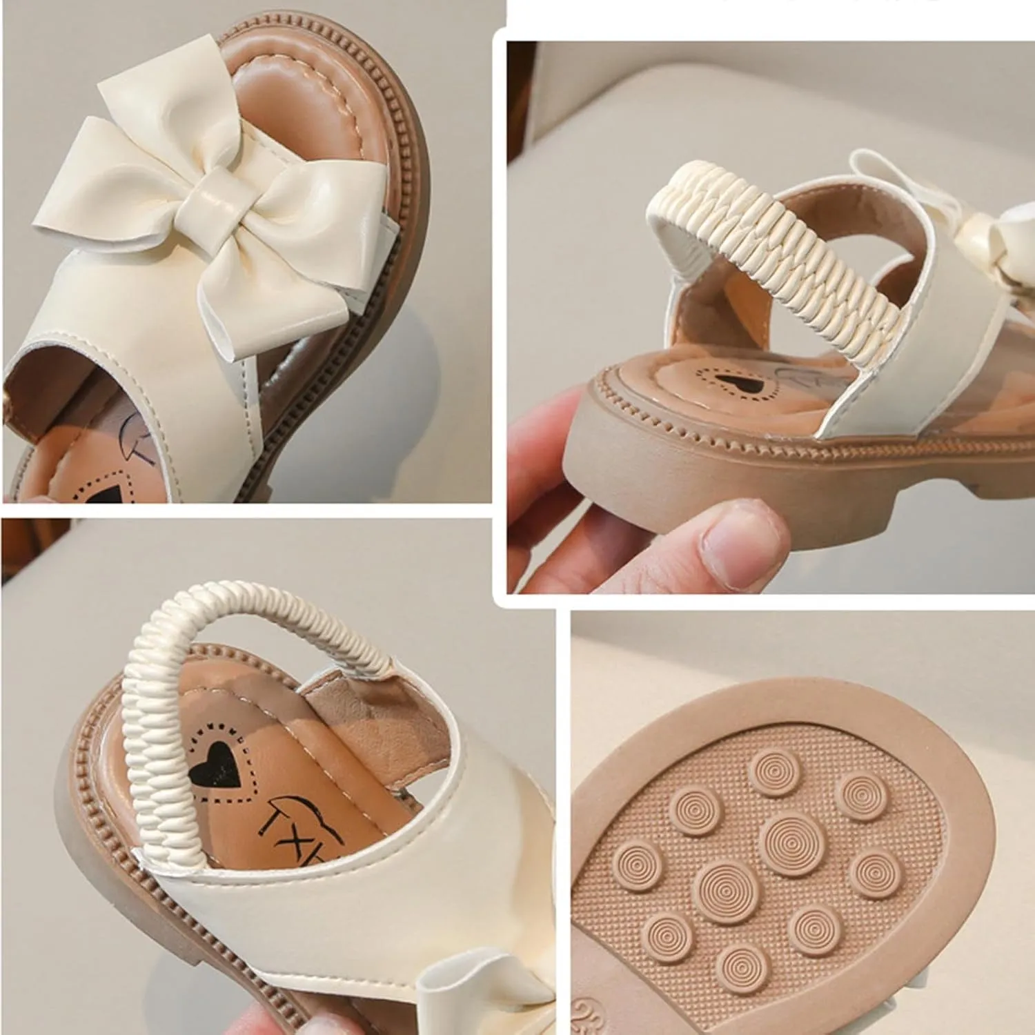 Girl Sandals Cute Summer Anti-Slip Soft Sandal Open Toe with Flower Toddler First Walkers Crib Dress Shoes Footwear
