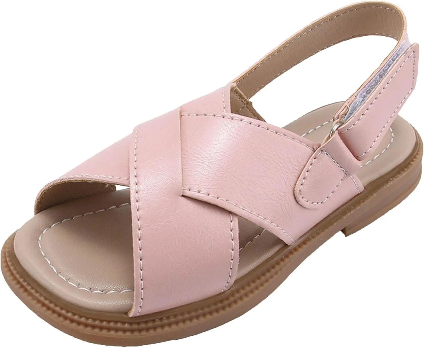 Girls Dress Shoes Toddler Kids Kids' Sandals Summer Girls' Big Beach Shoes Princess Soft Soled Casual For Boys' Babies Open Toes Adjustable Sporty Slides for The Beach and Pool
