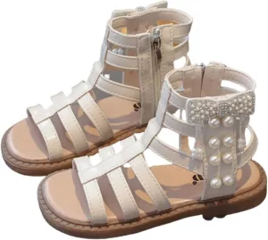 Girls Summer Sandals Cute Open Toe Breathable Shoes with Rubber Sole Toddler/Little Kid/Big Kid