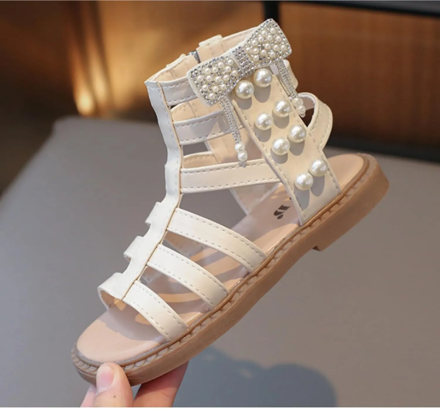 Girls Summer Sandals Cute Open Toe Breathable Shoes with Rubber Sole Toddler/Little Kid/Big Kid