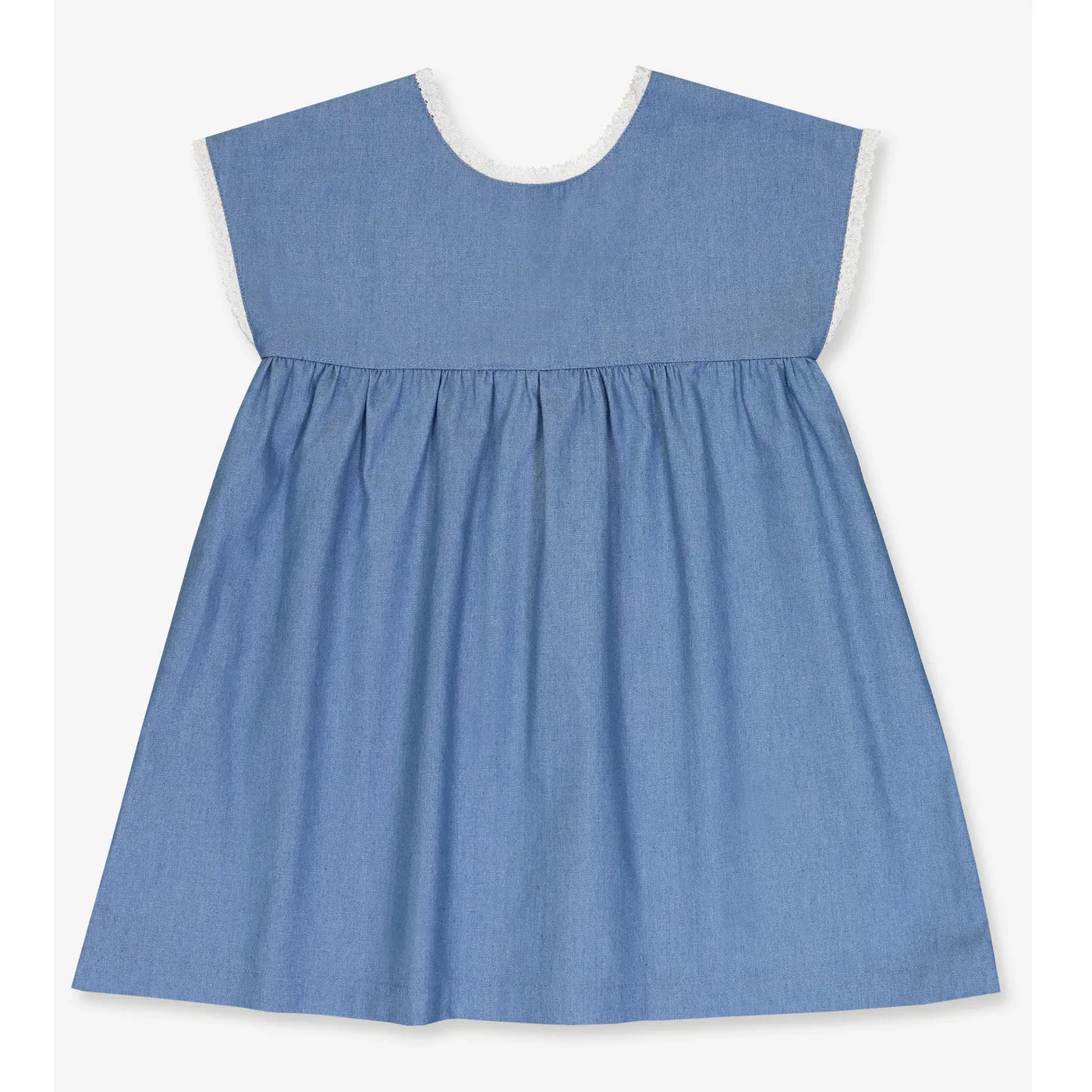 Girls Verlaine Dress - Cotton Denim