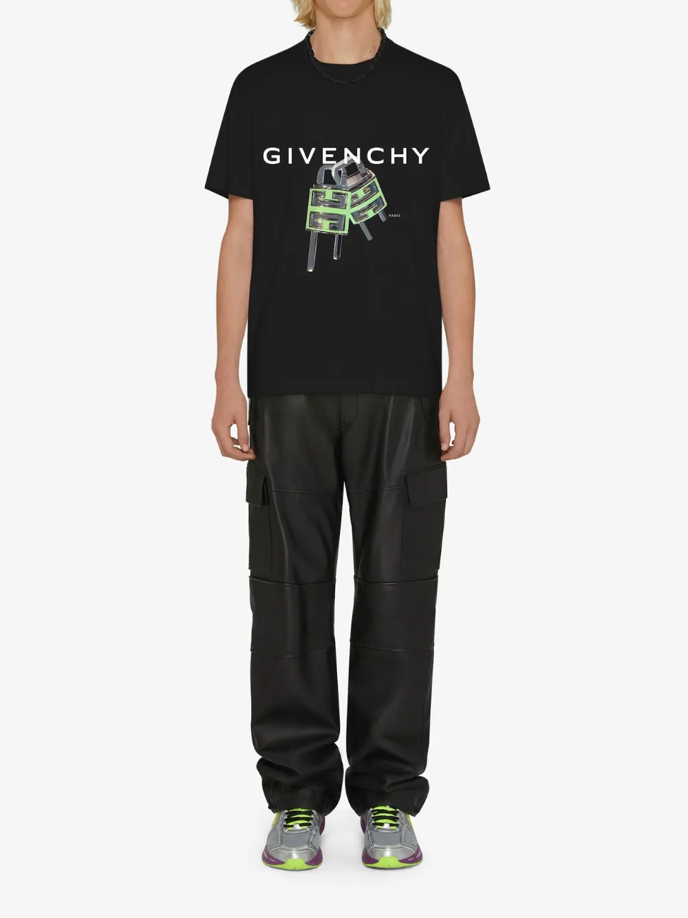 Givenchy 4G Lock T-Shirt Black Slim Fit