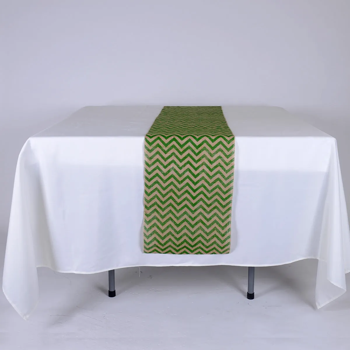 Green - 14 x 108 inch Burlap Table Runner