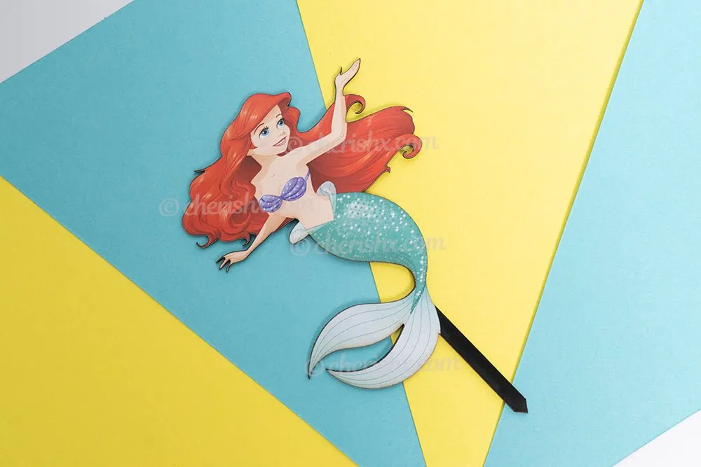 Happy Birthday Mermaid theme Cake Toppers
