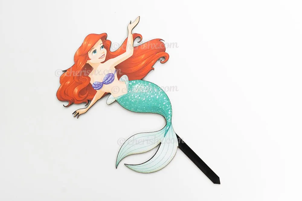 Happy Birthday Mermaid theme Cake Toppers