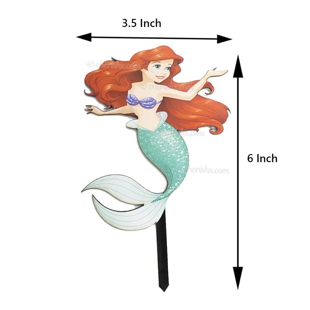 Happy Birthday Mermaid theme Cake Toppers