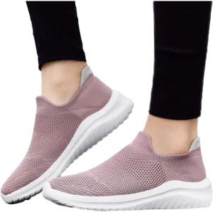 Hbeylia Women's Men's Walking Running Shoes Fashion Sneakers Casual Breathable Mesh Stretch Memory Foam Non Slip Athletic Hiking Tennis Trainer Sport Shoes For Women Men Driving Workout Fitness