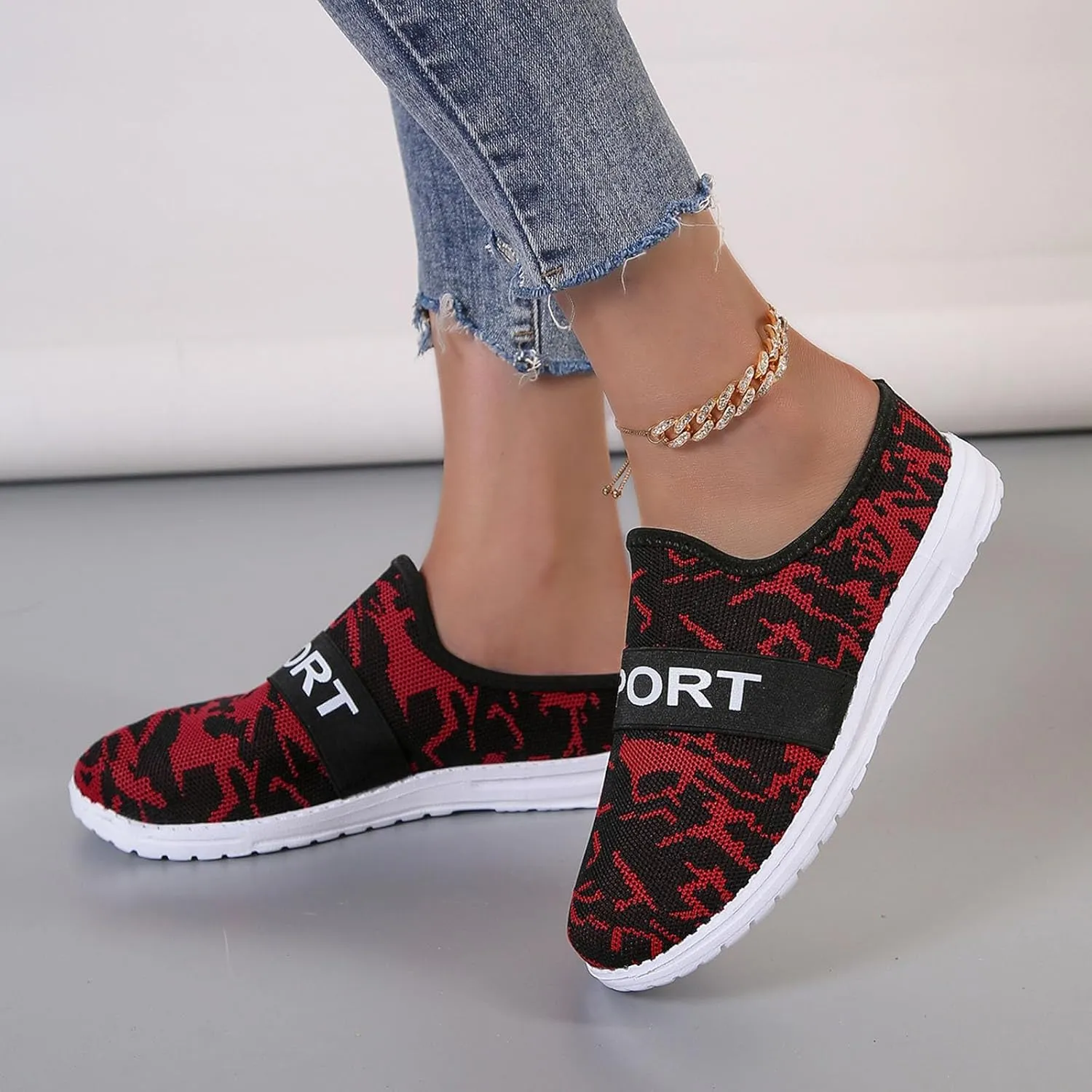 Hbeylia Women's Walking Shoes Fashion Slip On Sock Sneakers Lightweight Breathable Hollow Out Mesh Upper Backless Running Shoes Sandals Workout Footwear Non-Slip Play Sneakers