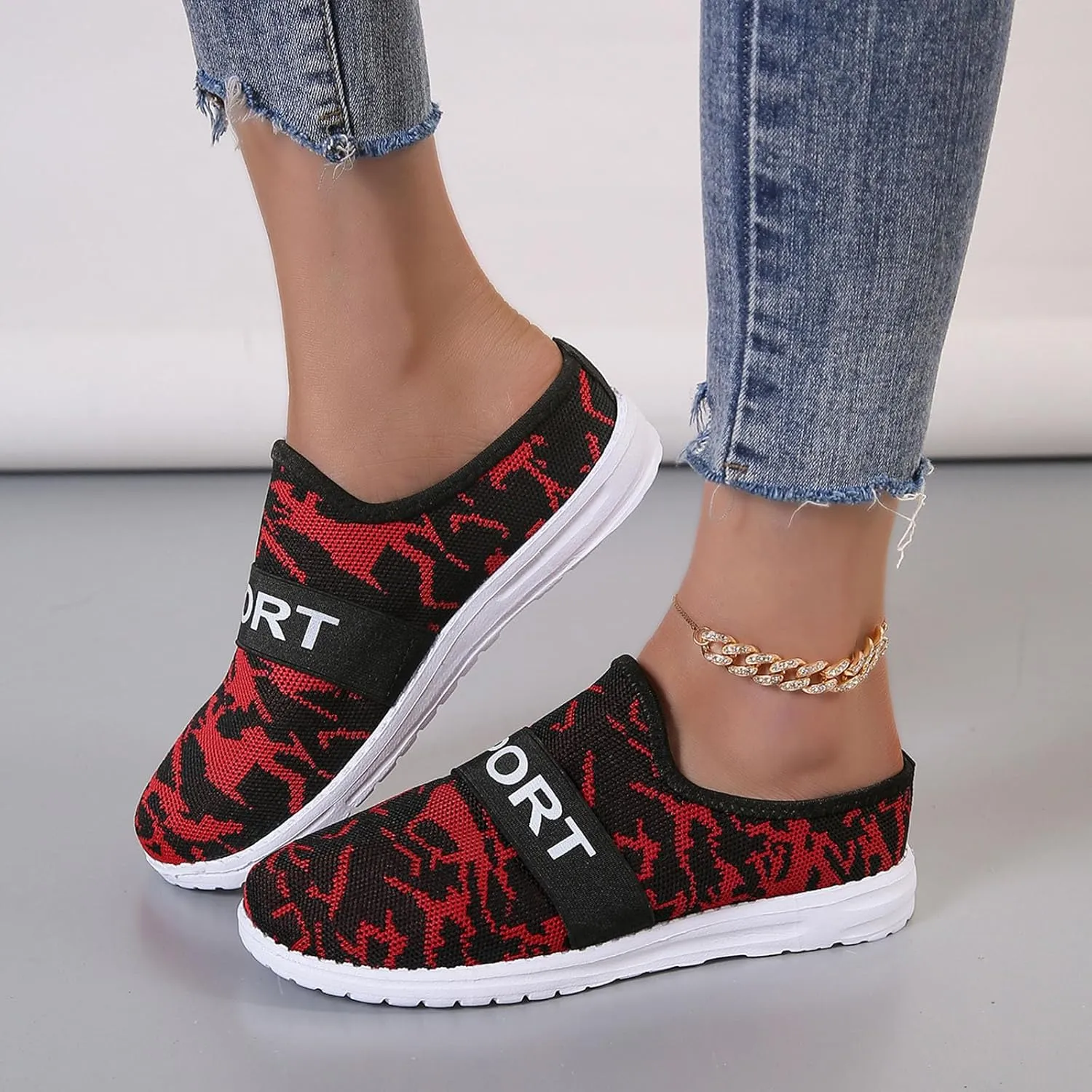 Hbeylia Women's Walking Shoes Fashion Slip On Sock Sneakers Lightweight Breathable Hollow Out Mesh Upper Backless Running Shoes Sandals Workout Footwear Non-Slip Play Sneakers