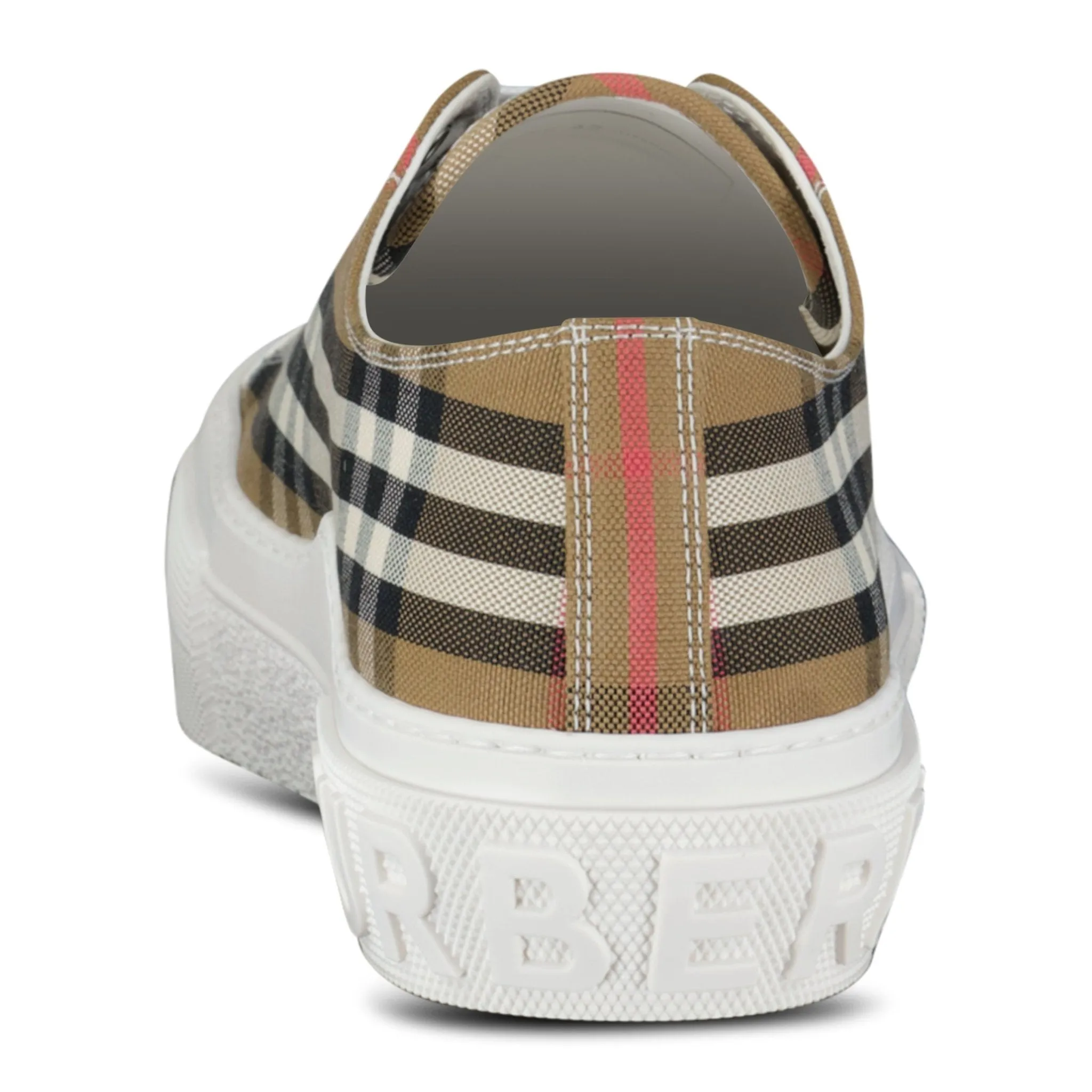'Jack Low' Check Trainers Taupe Brown