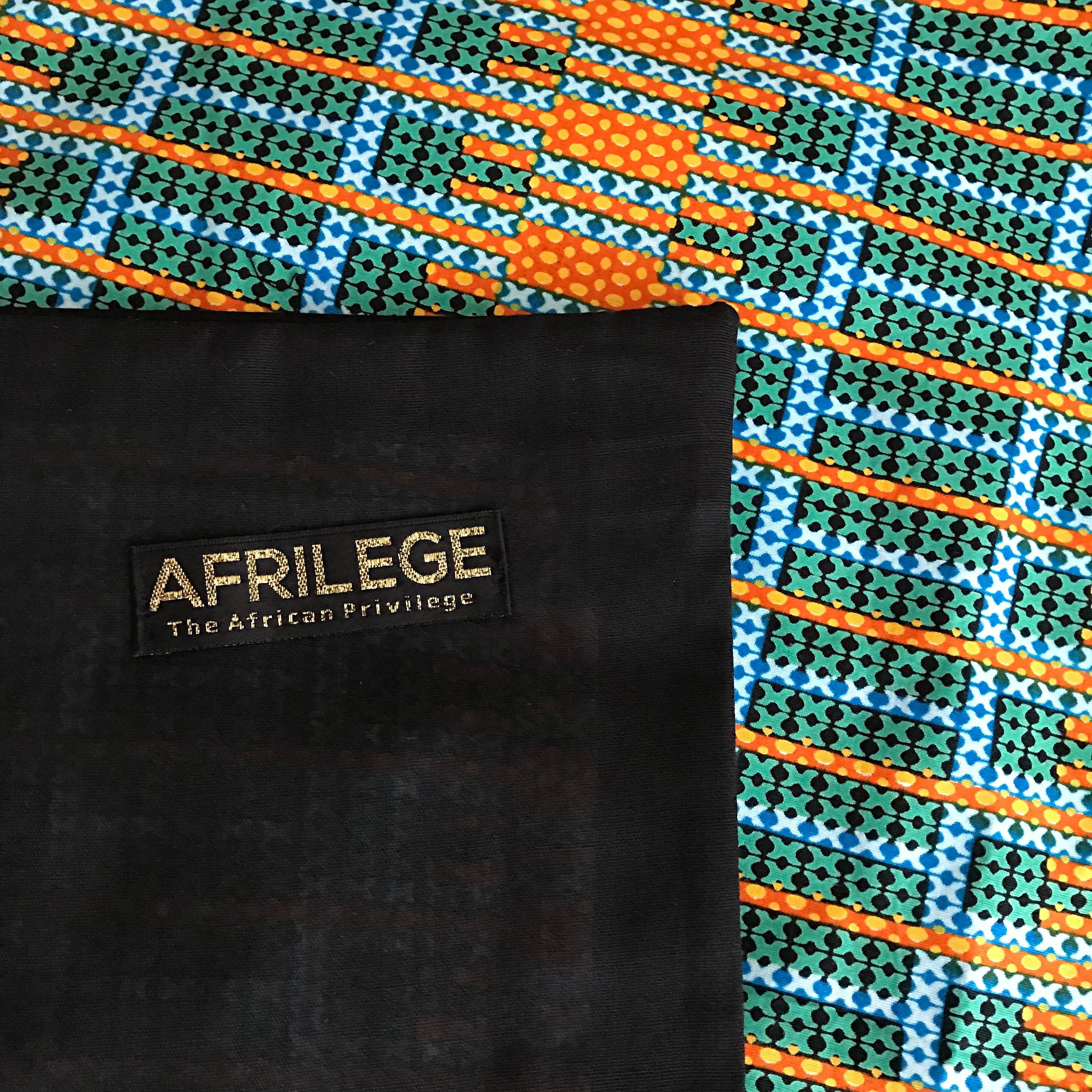 Jayde African Print Table Runners (Orange/ Green/ Black)