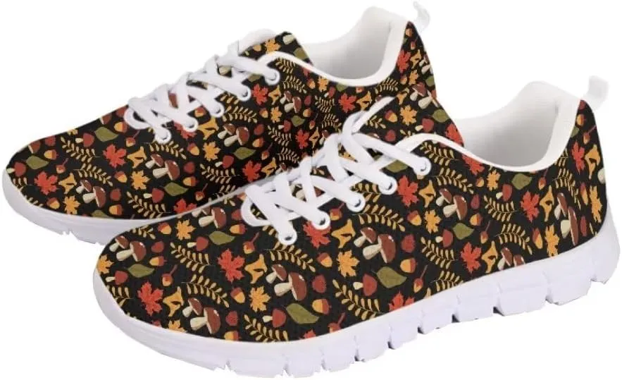 Jeiento Running Walking Sneakers,Halloween Shoes for Teenager,Thanksgiving Shoes for Men Women Mesh Workout Casual Trainers
