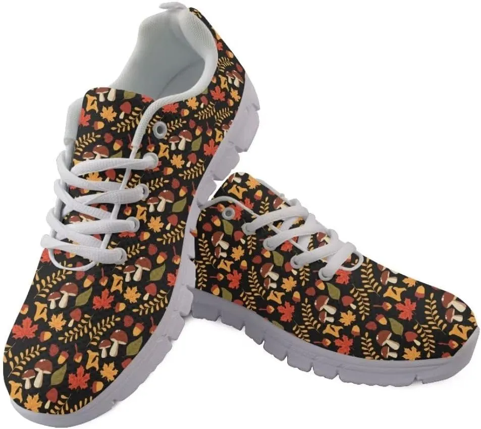 Jeiento Running Walking Sneakers,Halloween Shoes for Teenager,Thanksgiving Shoes for Men Women Mesh Workout Casual Trainers