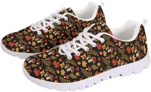 Jeiento Running Walking Sneakers,Halloween Shoes for Teenager,Thanksgiving Shoes for Men Women Mesh Workout Casual Trainers