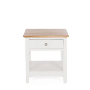 Jessica Bedside 1  Drawer - Oak Top