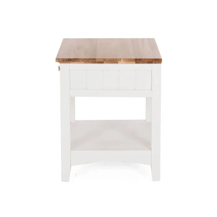 Jessica Bedside 1  Drawer - Oak Top