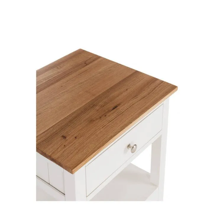 Jessica Bedside 1  Drawer - Oak Top